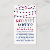 Rood, Wit & Wie? 4 juli Geslacht onthullen Partij Informatiekaartje (Voorkant)