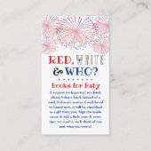Rood, Wit & Wie? 4 juli Geslacht onthullen Partij Informatiekaartje (Voorkant)