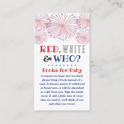 Rood, Wit & Wie? 4 juli Geslacht onthullen Partij Informatiekaartje (Voorkant)