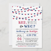 Rood, Wit & Wie? 4 juli Geslacht onthullen Partij Kaart (Voorkant)