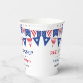 Rood, Wit & Wie? 4 juli Geslacht onthullen Partij Papieren Bekers (Rechts)