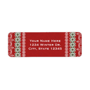Rood & Wit Winter Kant Elegant Feestelijke Feest Etiket