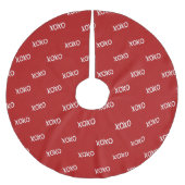 Rood Wit XOXO Kerstmis Kerstboom Rok (Voorkant)