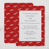 Rood Wit XOXO Liefde Bruiloft Kaart (Voorkant / Achterkant)