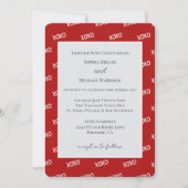 Rood Wit XOXO Liefde Bruiloft Kaart (Voorkant)