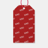 Rood Wit XOXO Liefde Cadeaulabel (Achterkant)