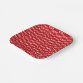 Rood & Wit xoxo Valentijns's Party Papieren Bordje (Gebogen)