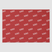 Rood wit XOXO-Vrijgezellenfeest Tissuepapier (Voorkant)