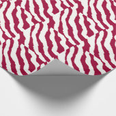 Rood-wit zebra streeppatroon cadeaupapier (Hoek)