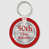 Rood, wit, zilver Aangepast, Klasse Reunion Souven Sleutelhanger (Achterkant)