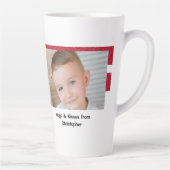 Rood wit zo gelukkig opa met foto latte mok (Rechts)
