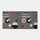 Rood wit zwart bauhaus geometrische vormen bureaumat (Voorkant)