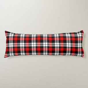 Rood Wit Zwart Buffalo Geruite Patroon Lichaamskussen