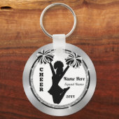 Rood, wit, zwart, Cheap, Cheerleader Party Favors Sleutelhanger (Voorkant)