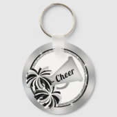 Rood, wit, zwart, Cheap, Cheerleader Party Favors Sleutelhanger (Achterkant)