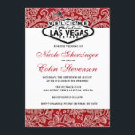 Rood Wit Zwart Damast Elegant Las Vegas Bruiloft Kaart<br><div class="desc">Moderne chique maar toch met een retro flair las vegas welkomstbord design. Alle standaardtekst kan volledig worden aangepast met uw eigen formuleringen en u kunt ook de lettertypen, formaten, tekstplaatsing en kleuren van de tekst wijzigen. Als u alleen de tekst wilt wijzigen, gebruikt u de optie Personaliseren. Voor uitgebreidere wijzigingen...</div>