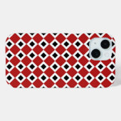 Rood, wit, zwart diamantpatroon iPhone 6 robuust Case-Mate iPhone Case (Achterkant (horizontaal))