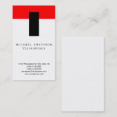 Rood Wit Zwart Eenvoudig Reisbureau Visitekaartje (Voorkant / Achterkant)