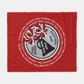 Rood, wit, zwart, gepersonaliseerde Cpure Coach-ca Fleece Deken (Voorkant (Horizontaal))