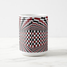 Rood Wit Zwart Geruit Kamer Hoog Contrast