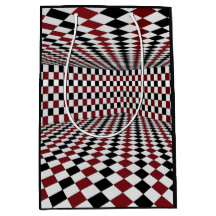 Rood Wit Zwart Geruit Kamer Hoog Contrast