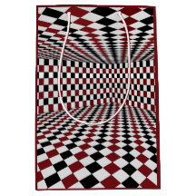 Rood Wit Zwart Geruit Kamer Hoog Contrast