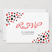 Rood Wit Zwart Informele Engagement Party Kaart (Achterkant)