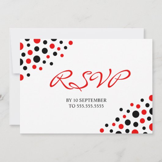 Rood Wit Zwart Informele Engagement Party Kaart (Achterkant)