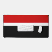 Rood Wit Zwart Kleur Block Style Design Bureaumat (Keyboard & Muis)