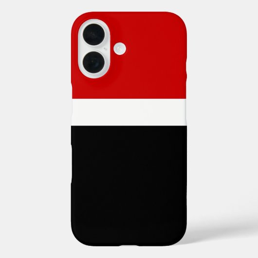 Rood Wit Zwart Kleur Block Style Design Case-Mate iPhone Case (Achterkant)