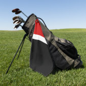 Rood Wit Zwart Kleur Block Style Design Golfhanddoek (Groen)