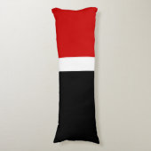 Rood Wit Zwart Kleur Block Style Design Lichaamskussen (Voorkant Verticaal)