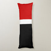 Rood Wit Zwart Kleur Block Style Design Lichaamskussen (Achterkant (Verticaal))