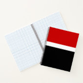 Rood Wit Zwart Kleur Block Style Design Notitieboek (Binnen)