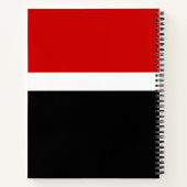 Rood Wit Zwart Kleur Block Style Design Notitieboek (Achterkant)