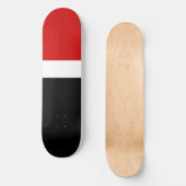 Rood Wit Zwart Kleur Block Style Design Persoonlijk Skateboard (Voorkant)