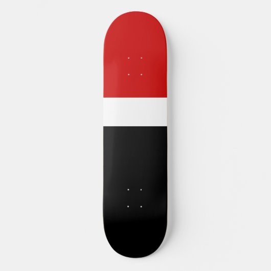Rood Wit Zwart Kleur Block Style Design Persoonlijk Skateboard (Voorkant)