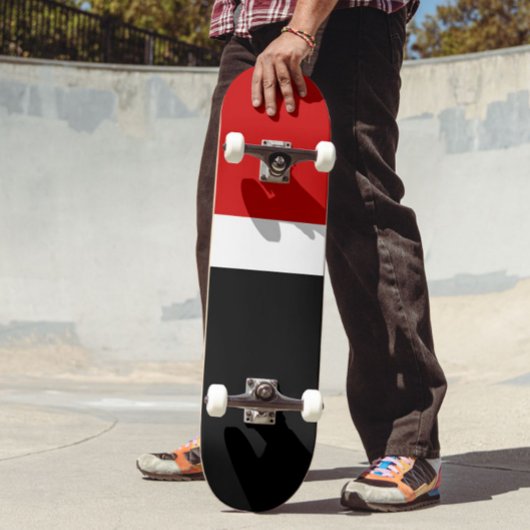 Rood Wit Zwart Kleur Block Style Design Persoonlijk Skateboard