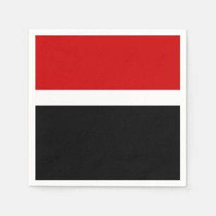 Rood Wit Zwart Kleur Block Style Design Servet