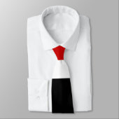 Rood Wit Zwart Kleur Block Style Design Stropdas (Gebonden)