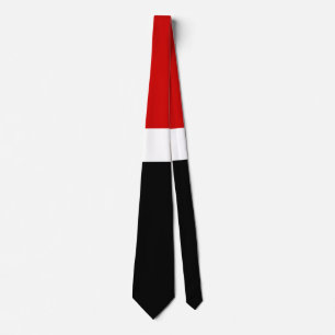 Rood Wit Zwart Kleur Block Style Design Stropdas