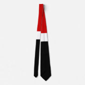 Rood Wit Zwart Kleur Block Style Design Stropdas (Achterkant)