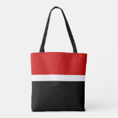 Rood Wit Zwart Kleur Block Style Design Tote Bag (Achterkant)