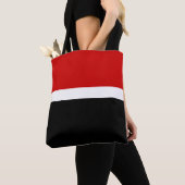Rood Wit Zwart Kleur Block Style Design Tote Bag (Dichtbij)