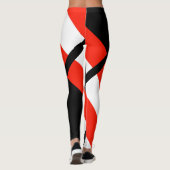 Rood Wit & Zwart Kleurblok 4Anissa Leggings (Achterkant)