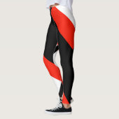 Rood Wit & Zwart Kleurblok 4Anissa Leggings (Links)