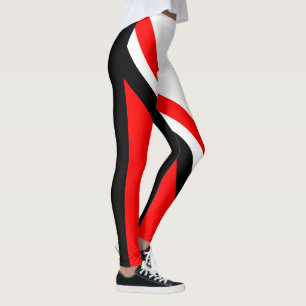Rood wit zwart leggings