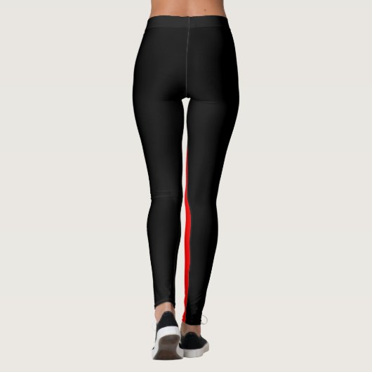 Rood wit zwart leggings (Achterkant)