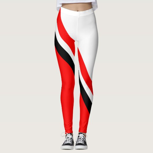 Rood wit zwart leggings (Voorkant)