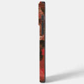 Rood Wit Zwart Marmer Koel Case-Mate iPhone Case (Achterkant / Links)